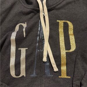 GAP Gray Hoodie with Gold and Silver Accents